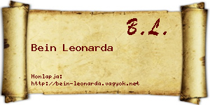 Bein Leonarda névjegykártya
